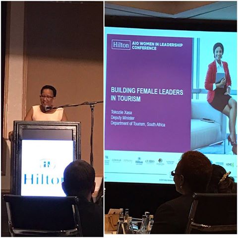 Deputy Minister of Tourism, Tokozile Xasa, on the occasion of the Hilton Africa and Indian Ocean Women in Leadersh