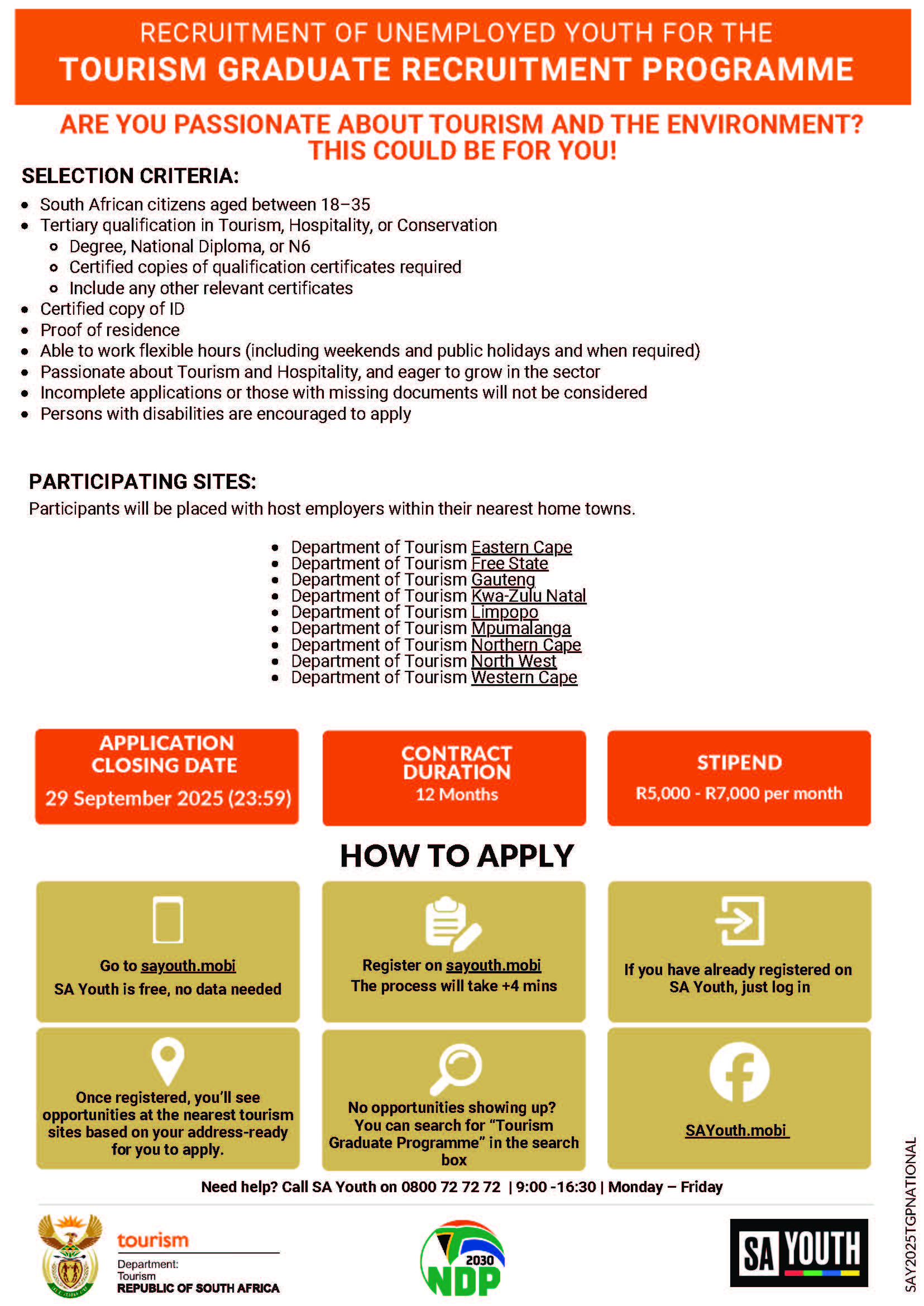 Tourism Graduate Postera - National 