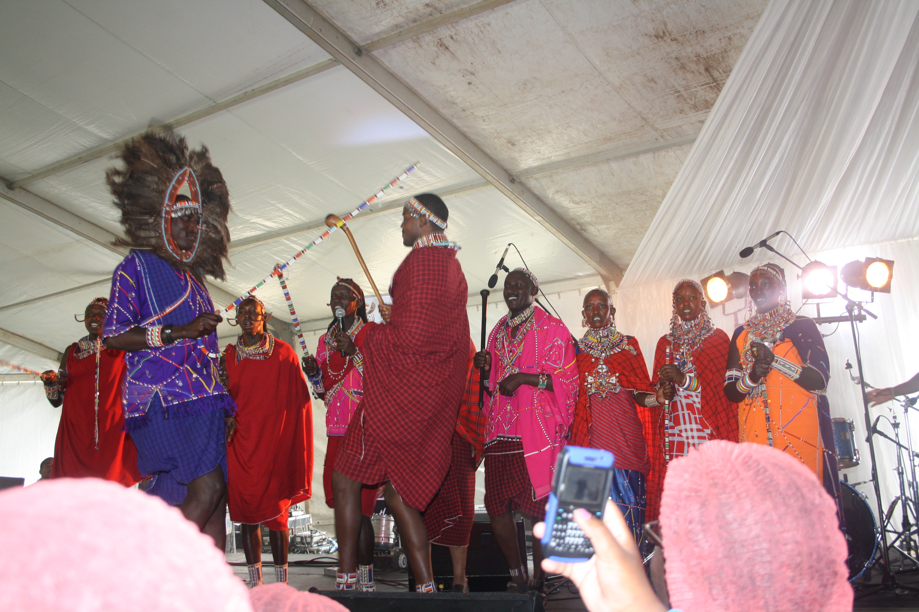 The Masai guests preforming at WTD at Mbashe.JPG