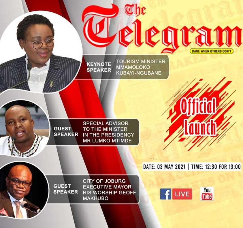 Remarks by the Minister of Tourism, Mmamoloko Kubayi-Ngubane, at launch of Telegram Newspaper