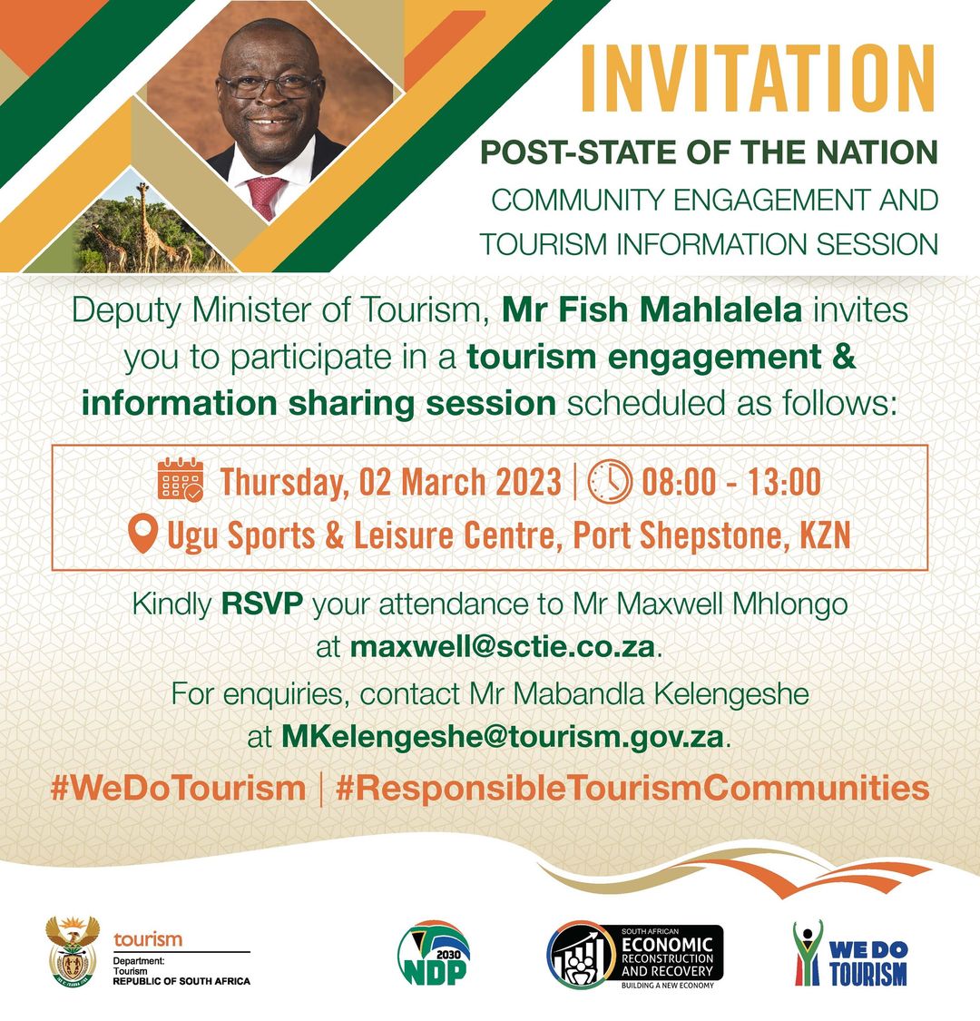 Imbizo on advancing tourism in the Ray Nkonyeni Local Municipality in the KwaZulu-Natal Province