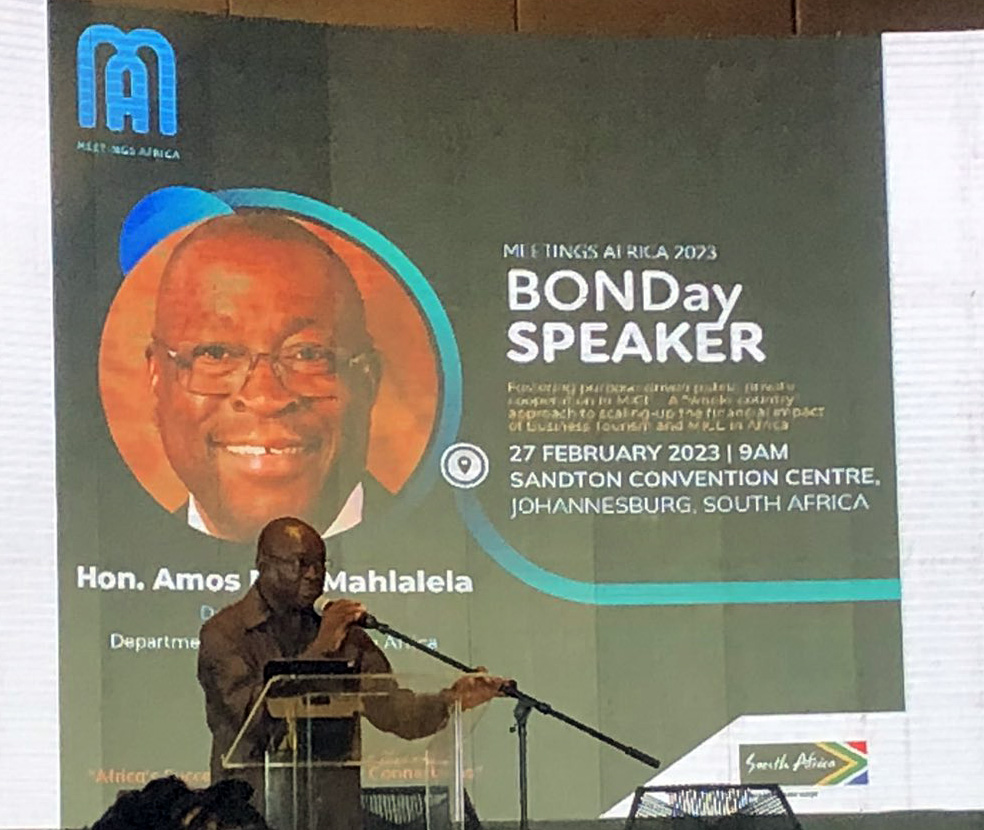 Speech by Deputy Minister of Tourism, Fish Mahlalela, during Meetings Africa, BONDay in Johannesburg