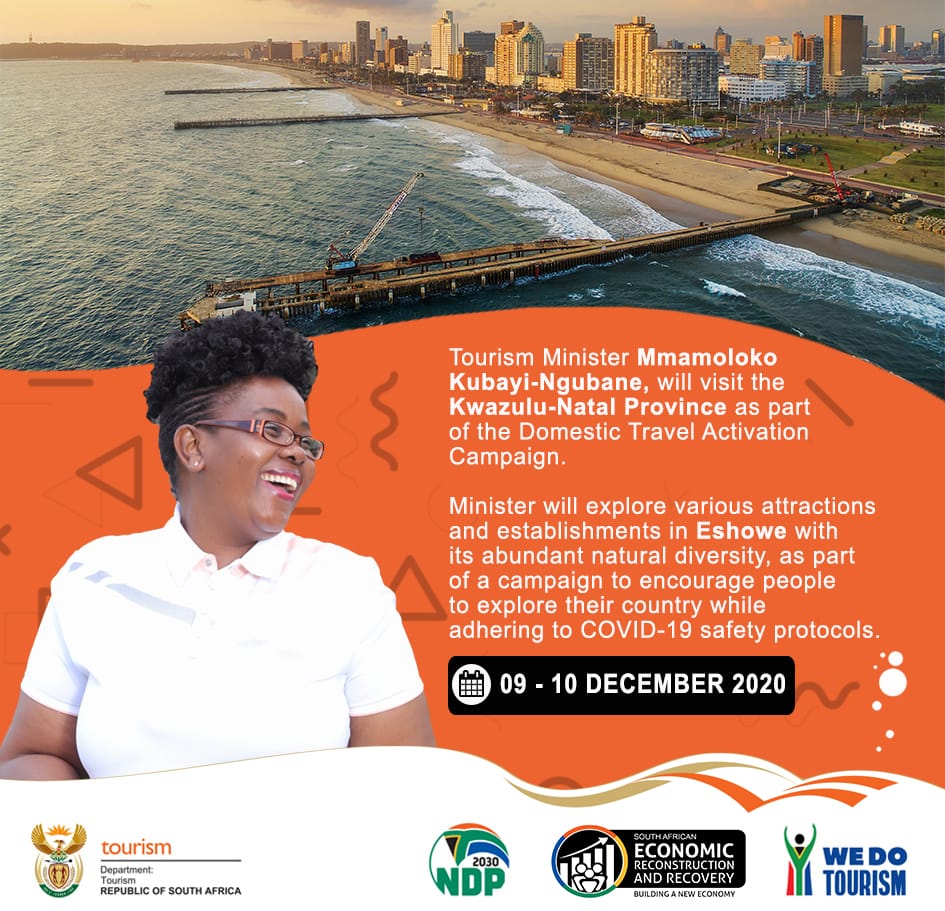 Tourism Minister takes Domestic Travel Campaign to KwaZulu-Natal as festive season approaches