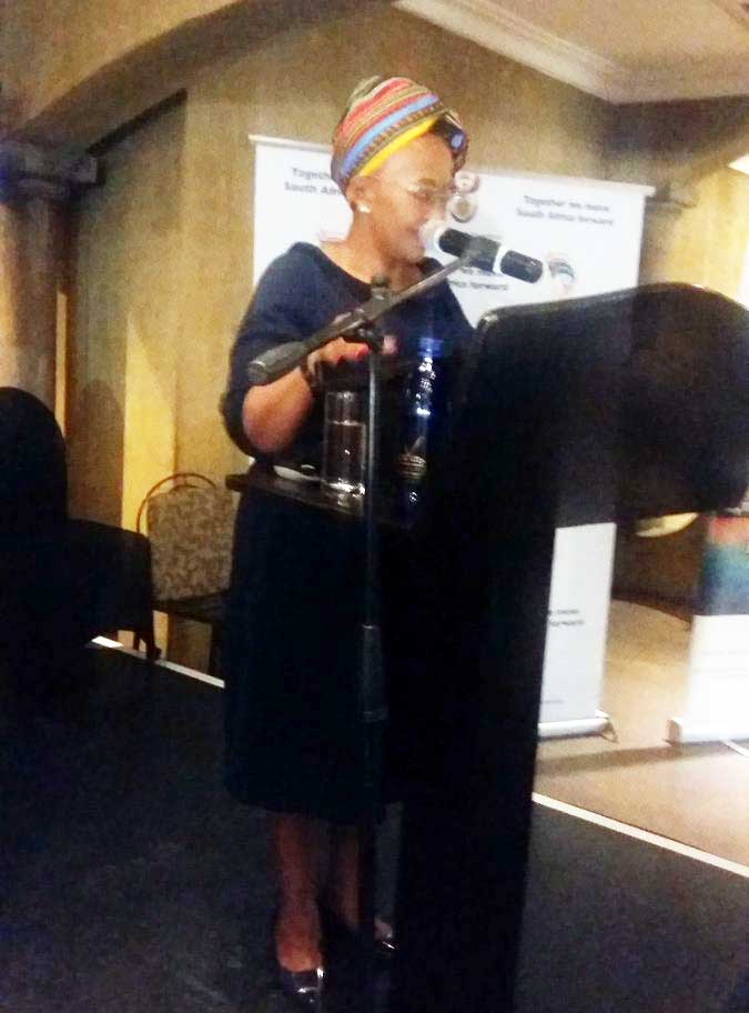 Deputy Minister of Tourism, Tokozile Xasa at the WOVSA Inaugural Indaba